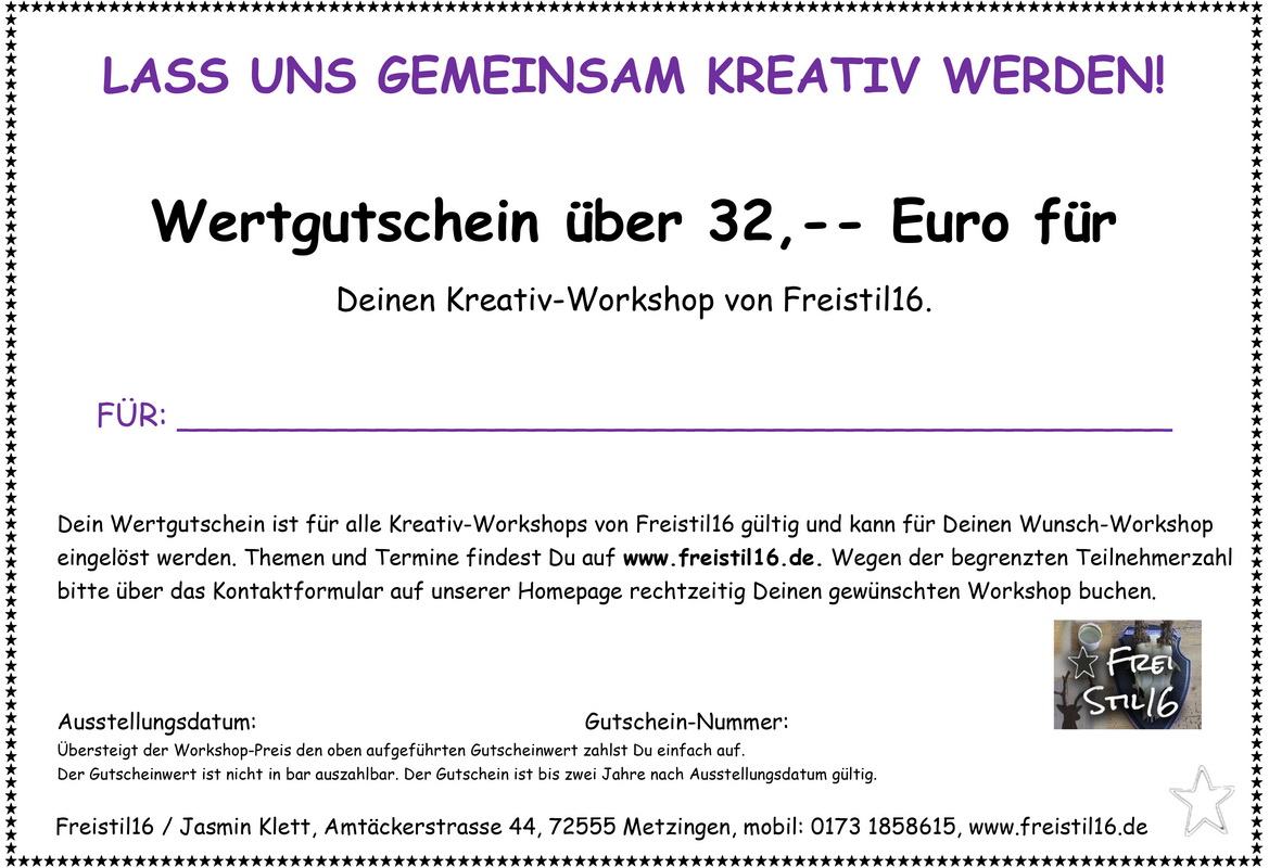 Gutschein Workshops