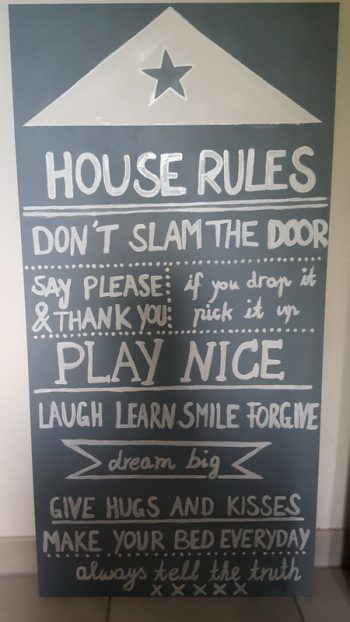 Wandbild HOUSE RULES